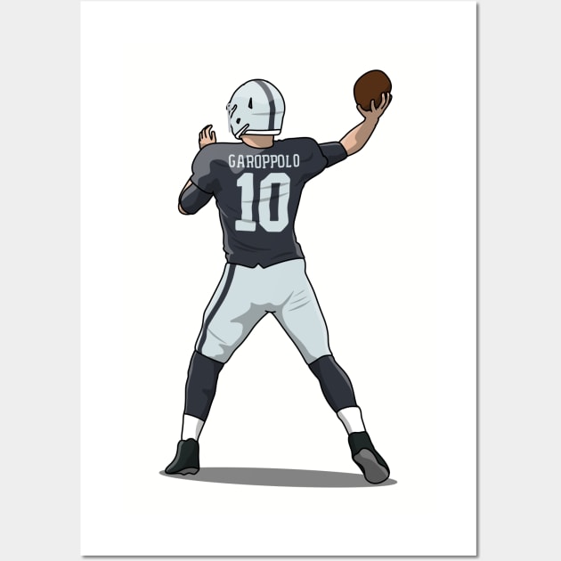 Garoppolo in black Wall Art by Rsclstar